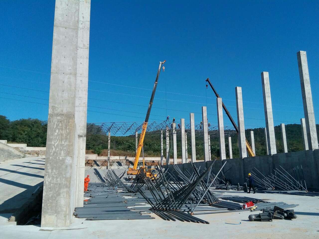 宜都威海搅拌站网架